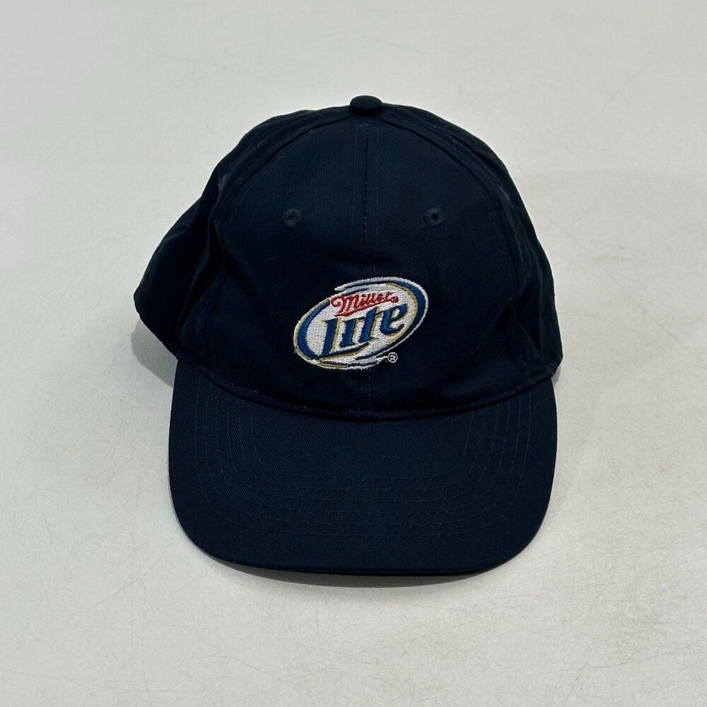 Miller Lite Unisex Baseball Cap Navy Embroidered Logo Adjustable